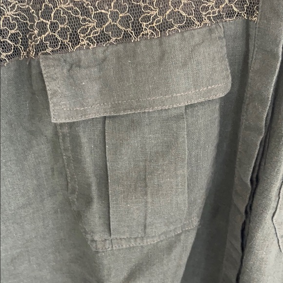 COPY - Free People olive/ army green button down blouse - Picture 4 of 7